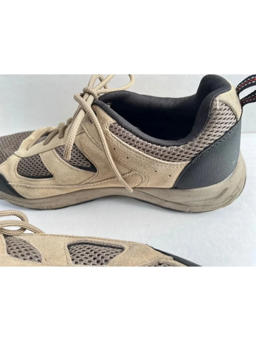 George Outdoor Rugged Casual Hiker Shoes Genuine Leather Suede Mesh Mens Size 10